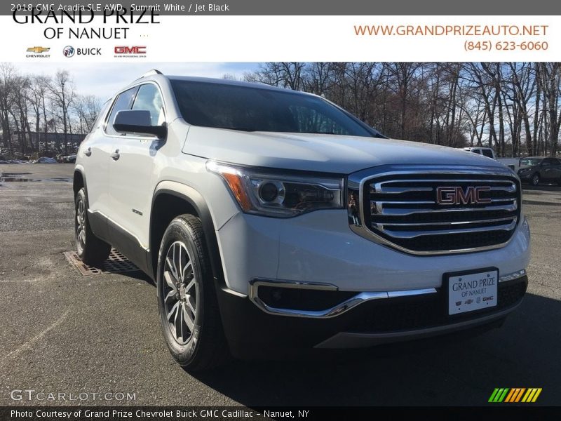 Summit White / Jet Black 2018 GMC Acadia SLE AWD