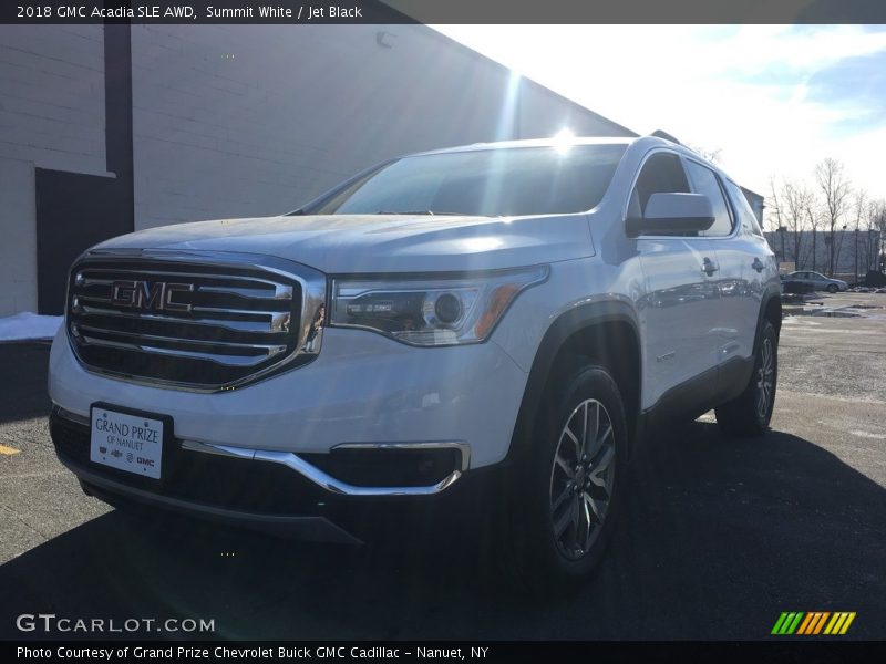 Summit White / Jet Black 2018 GMC Acadia SLE AWD