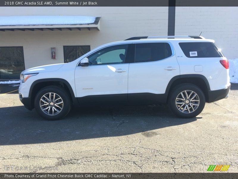 Summit White / Jet Black 2018 GMC Acadia SLE AWD