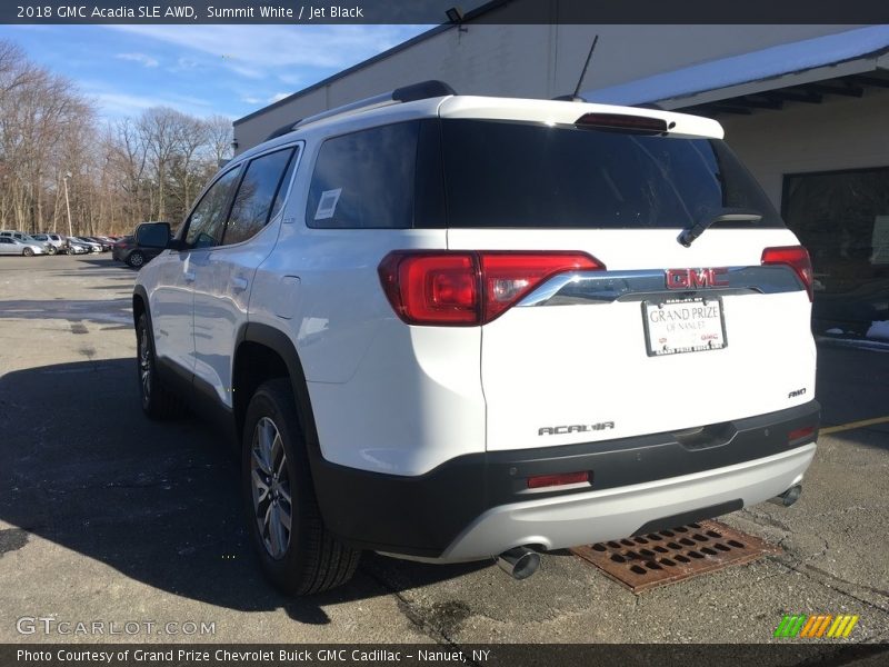 Summit White / Jet Black 2018 GMC Acadia SLE AWD