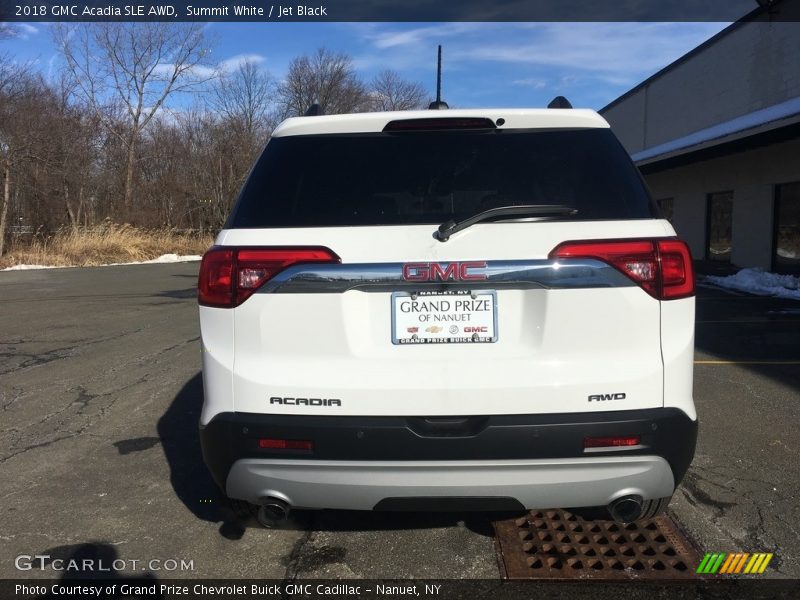 Summit White / Jet Black 2018 GMC Acadia SLE AWD