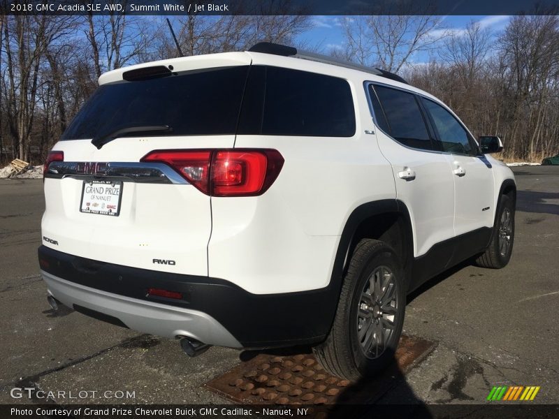 Summit White / Jet Black 2018 GMC Acadia SLE AWD