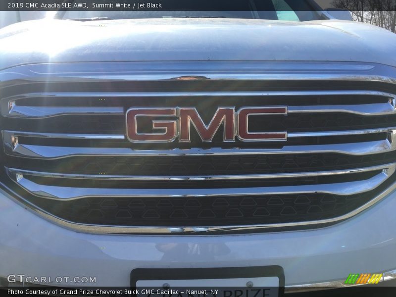 Summit White / Jet Black 2018 GMC Acadia SLE AWD
