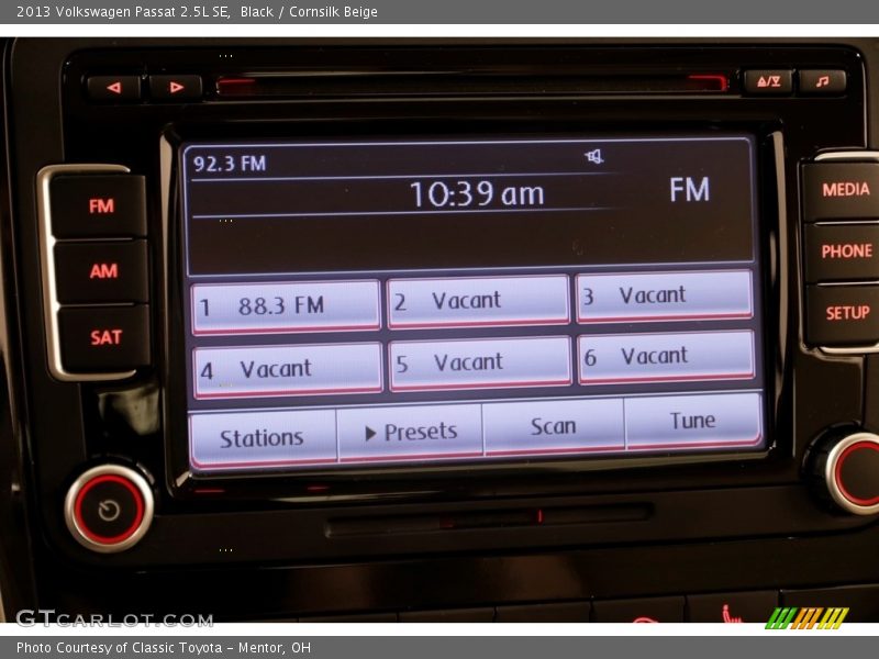 Black / Cornsilk Beige 2013 Volkswagen Passat 2.5L SE