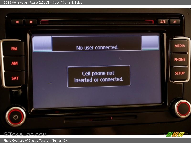 Black / Cornsilk Beige 2013 Volkswagen Passat 2.5L SE