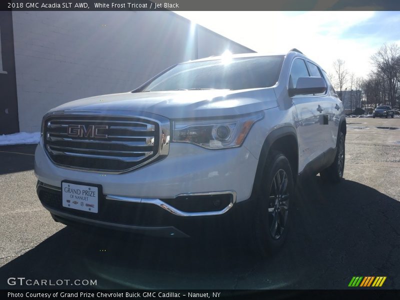 White Frost Tricoat / Jet Black 2018 GMC Acadia SLT AWD