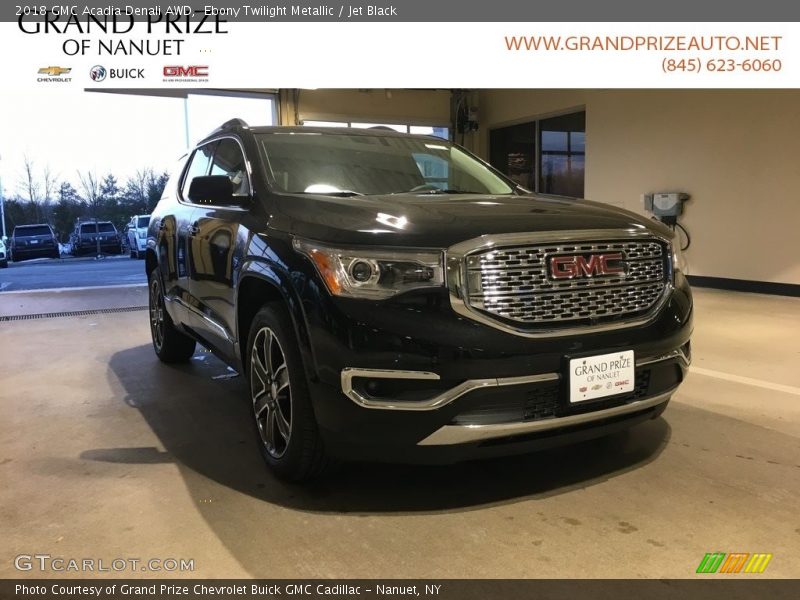 Ebony Twilight Metallic / Jet Black 2018 GMC Acadia Denali AWD