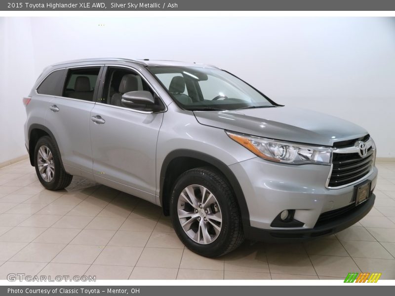 Silver Sky Metallic / Ash 2015 Toyota Highlander XLE AWD