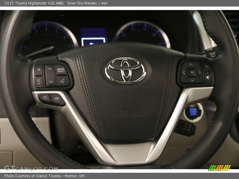 Silver Sky Metallic / Ash 2015 Toyota Highlander XLE AWD