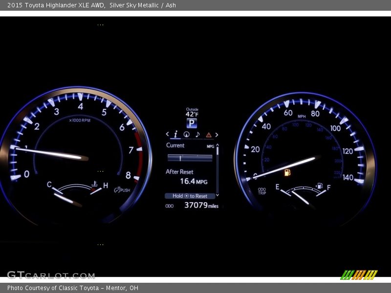 Silver Sky Metallic / Ash 2015 Toyota Highlander XLE AWD