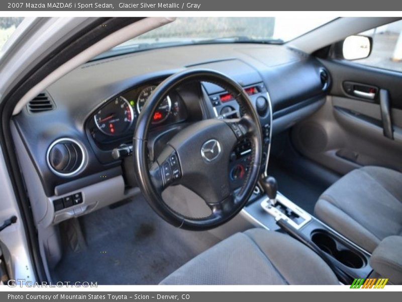 Glacier Silver Metallic / Gray 2007 Mazda MAZDA6 i Sport Sedan