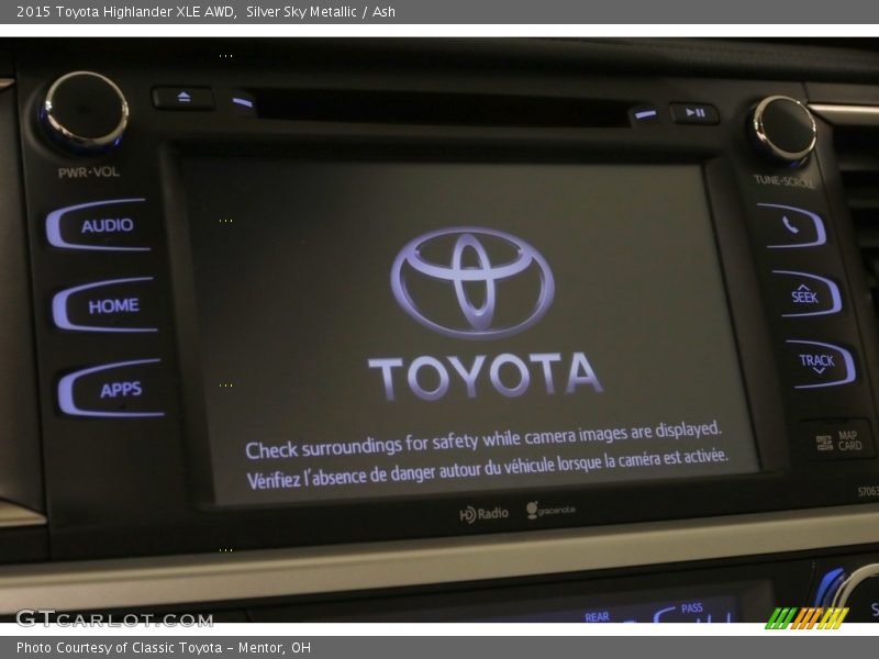 Silver Sky Metallic / Ash 2015 Toyota Highlander XLE AWD