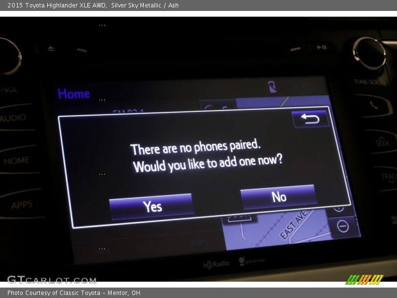 Silver Sky Metallic / Ash 2015 Toyota Highlander XLE AWD