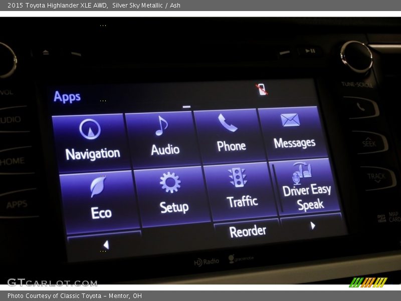Silver Sky Metallic / Ash 2015 Toyota Highlander XLE AWD