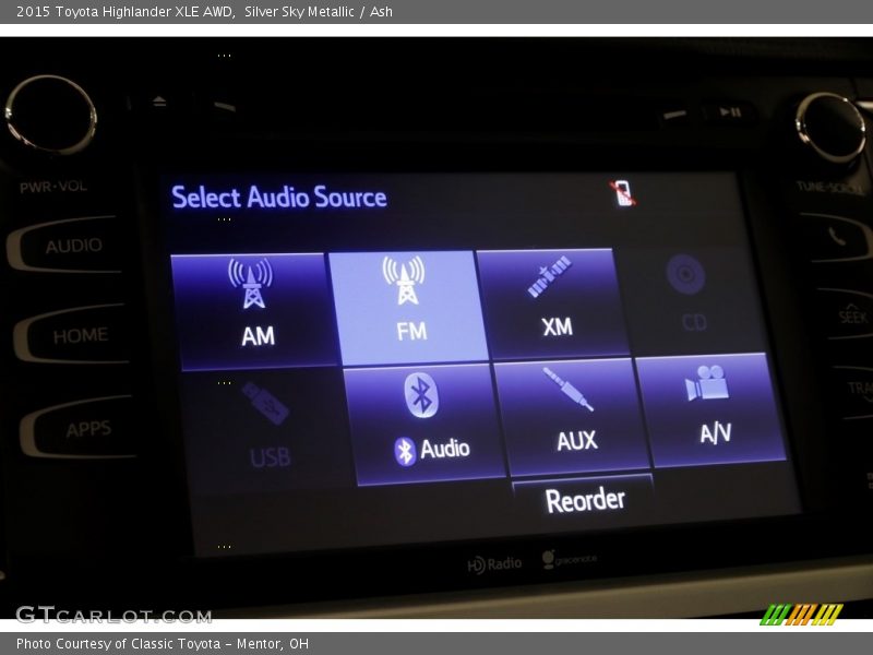 Silver Sky Metallic / Ash 2015 Toyota Highlander XLE AWD