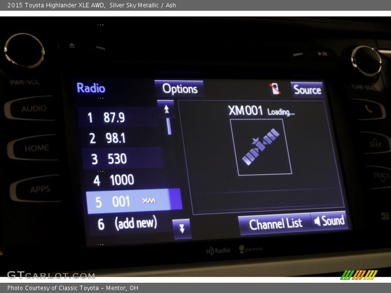 Silver Sky Metallic / Ash 2015 Toyota Highlander XLE AWD