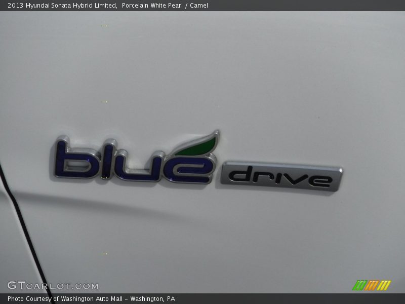 Porcelain White Pearl / Camel 2013 Hyundai Sonata Hybrid Limited