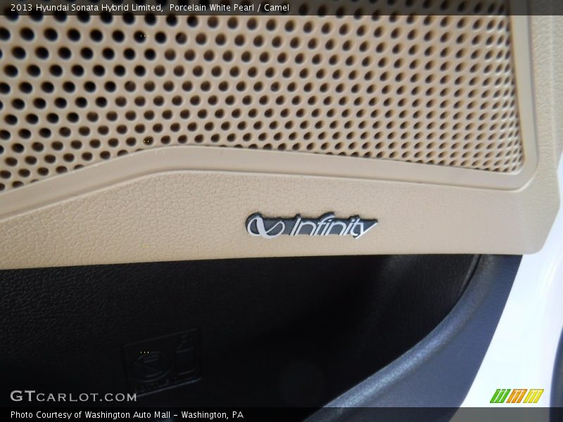 Porcelain White Pearl / Camel 2013 Hyundai Sonata Hybrid Limited