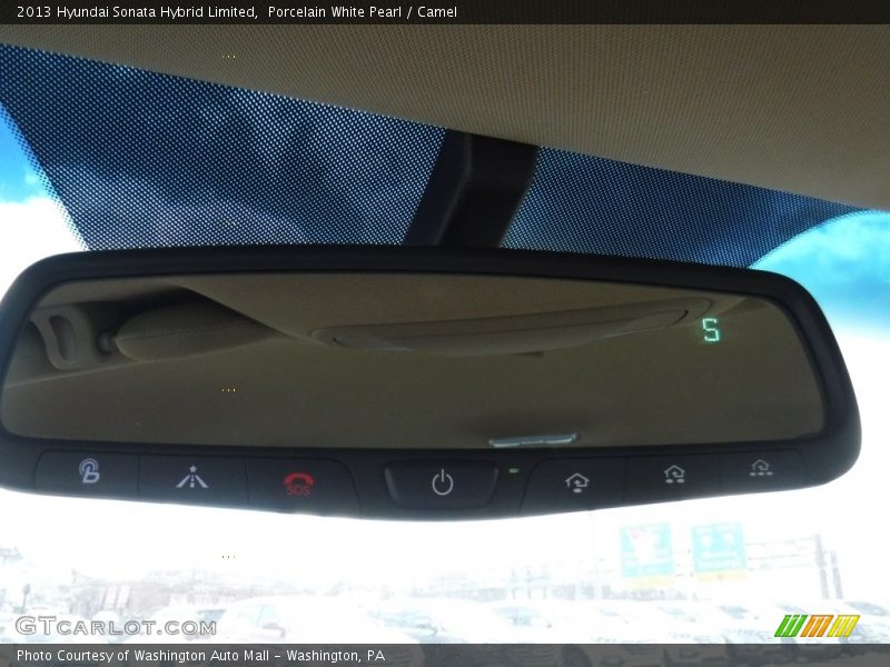 Porcelain White Pearl / Camel 2013 Hyundai Sonata Hybrid Limited