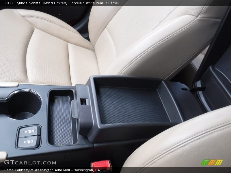 Porcelain White Pearl / Camel 2013 Hyundai Sonata Hybrid Limited
