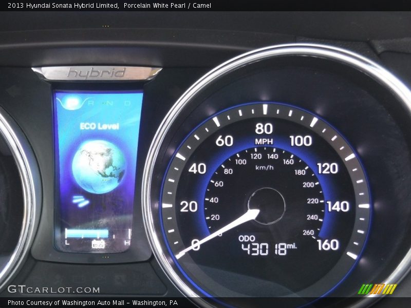 Porcelain White Pearl / Camel 2013 Hyundai Sonata Hybrid Limited
