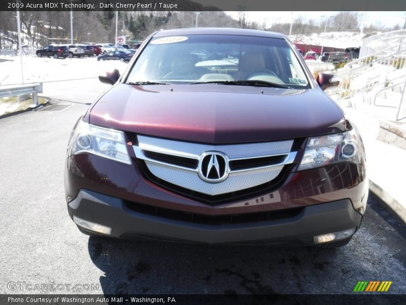 Dark Cherry Pearl / Taupe 2009 Acura MDX Technology