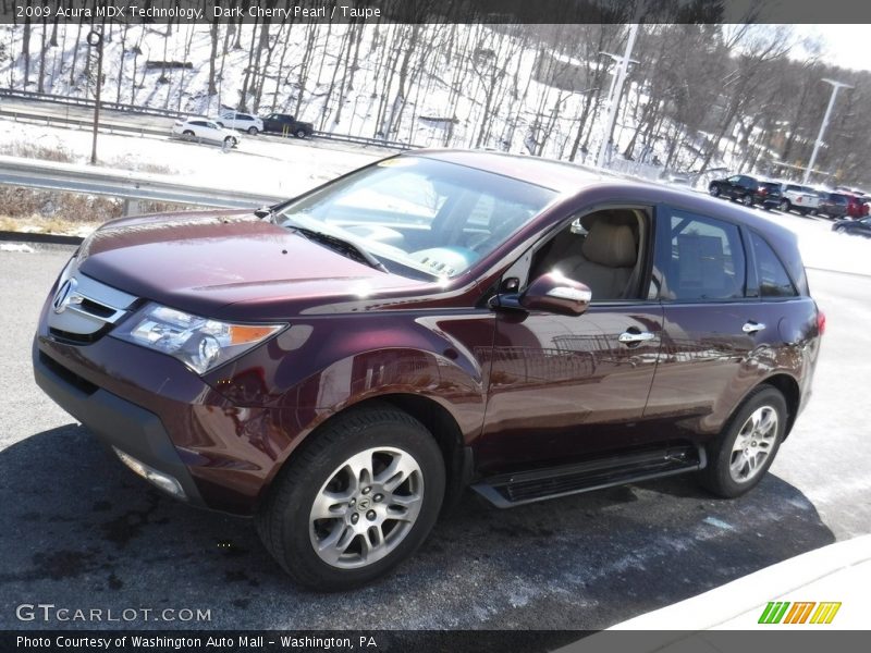 Dark Cherry Pearl / Taupe 2009 Acura MDX Technology