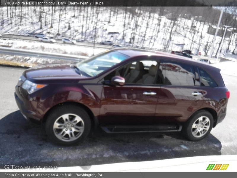 Dark Cherry Pearl / Taupe 2009 Acura MDX Technology