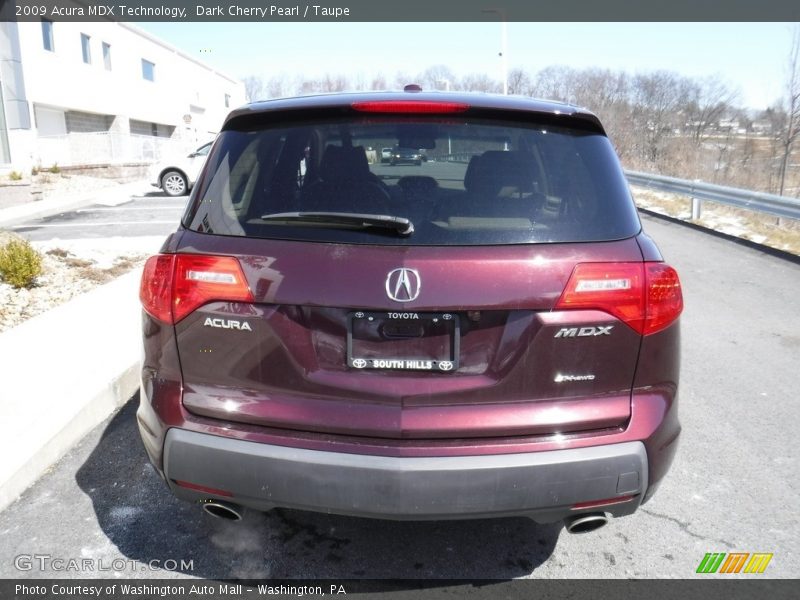 Dark Cherry Pearl / Taupe 2009 Acura MDX Technology