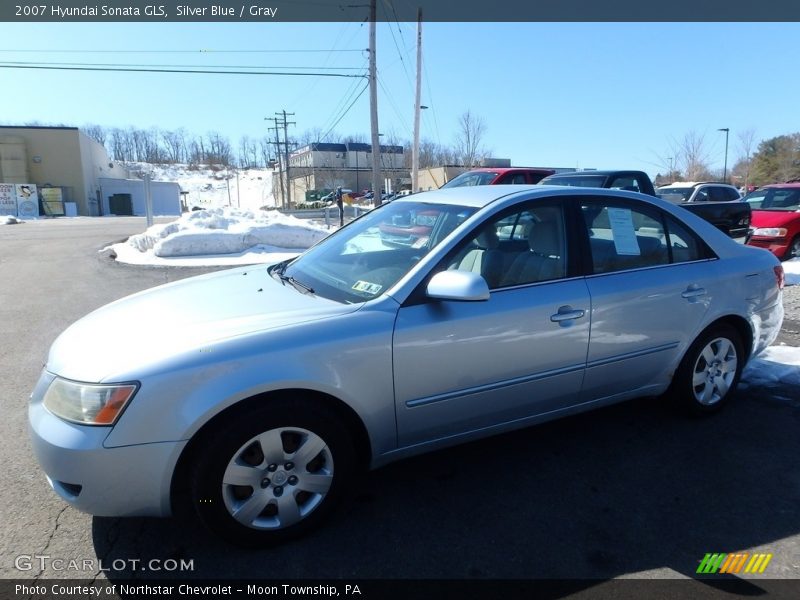 Silver Blue / Gray 2007 Hyundai Sonata GLS