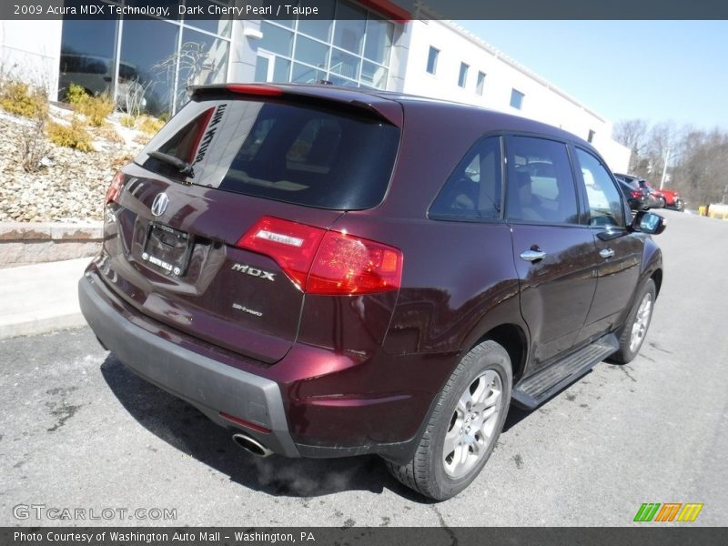 Dark Cherry Pearl / Taupe 2009 Acura MDX Technology