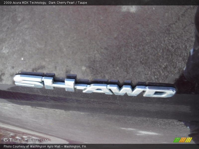 Dark Cherry Pearl / Taupe 2009 Acura MDX Technology
