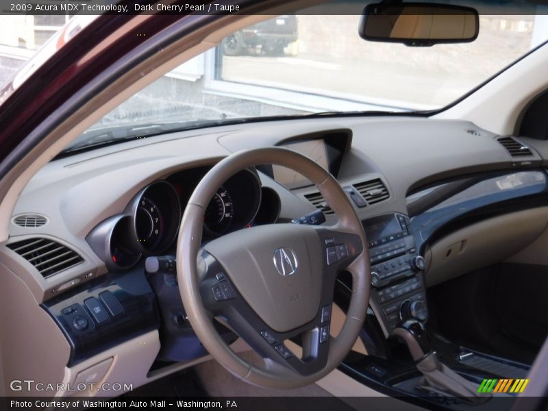 Dark Cherry Pearl / Taupe 2009 Acura MDX Technology
