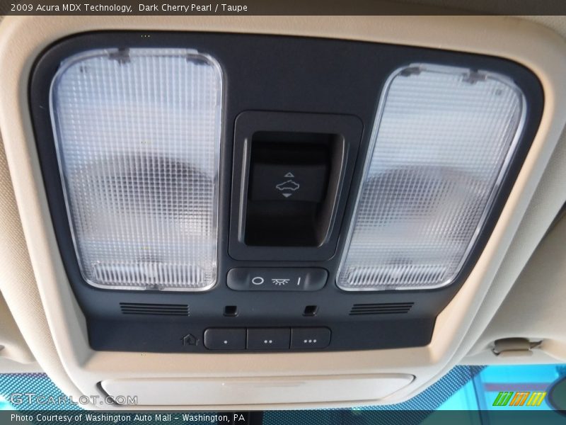 Dark Cherry Pearl / Taupe 2009 Acura MDX Technology