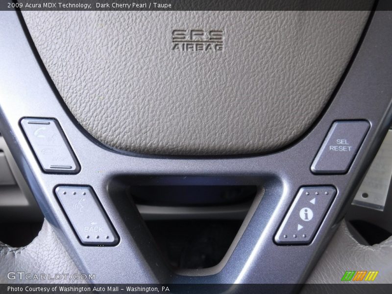 Dark Cherry Pearl / Taupe 2009 Acura MDX Technology
