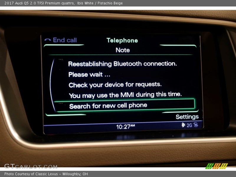 Ibis White / Pistachio Beige 2017 Audi Q5 2.0 TFSI Premium quattro