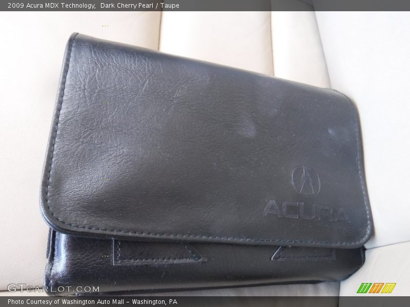 Dark Cherry Pearl / Taupe 2009 Acura MDX Technology