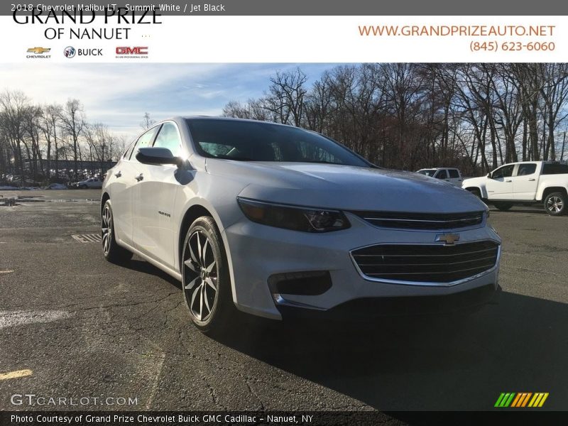 Summit White / Jet Black 2018 Chevrolet Malibu LT