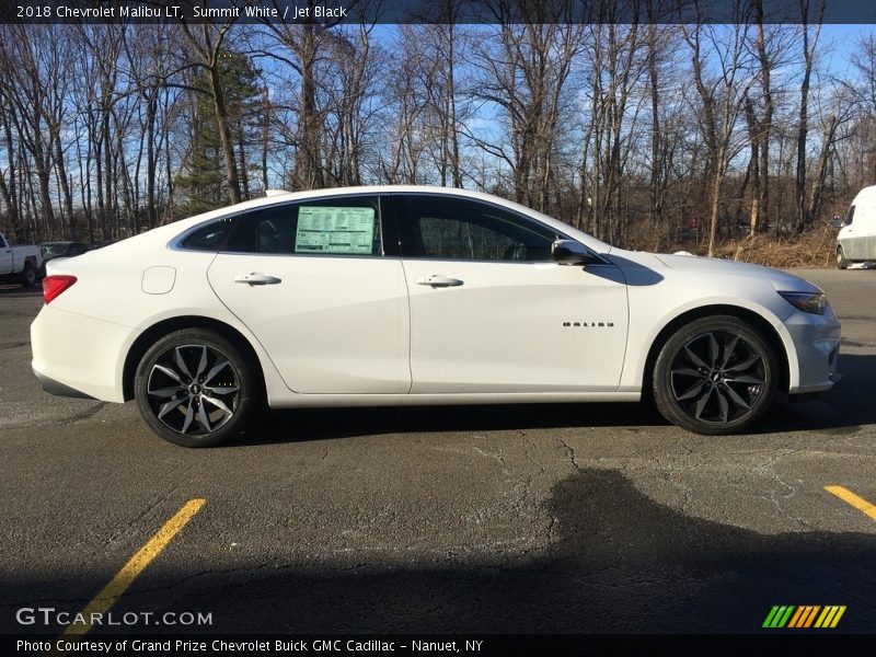 Summit White / Jet Black 2018 Chevrolet Malibu LT