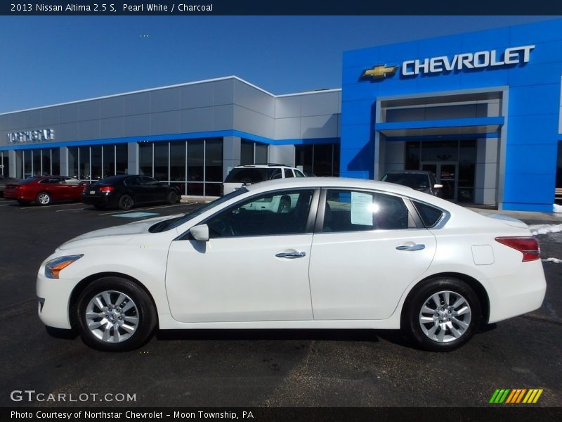 Pearl White / Charcoal 2013 Nissan Altima 2.5 S