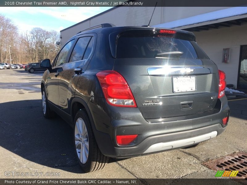 Nightfall Gray Metallic / Jet Black/Brandy 2018 Chevrolet Trax Premier AWD