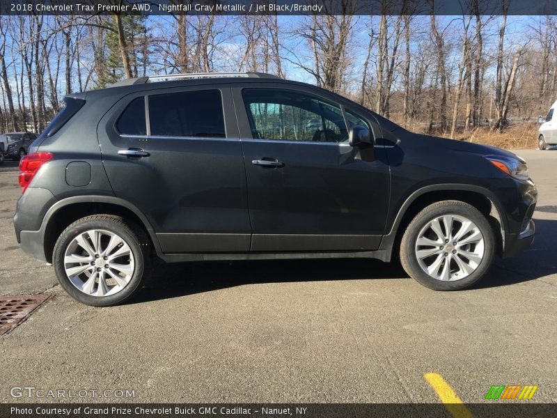 Nightfall Gray Metallic / Jet Black/Brandy 2018 Chevrolet Trax Premier AWD