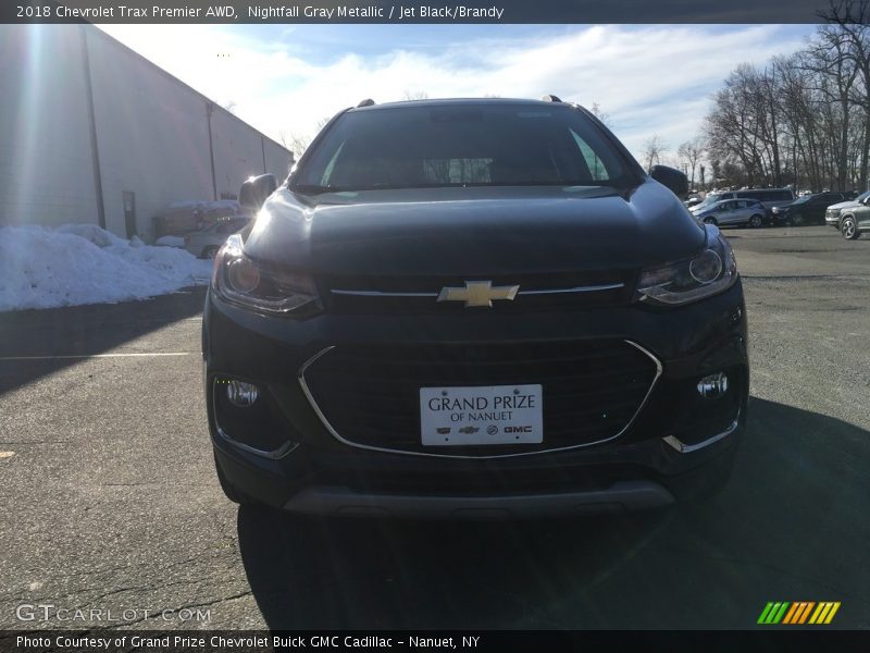 Nightfall Gray Metallic / Jet Black/Brandy 2018 Chevrolet Trax Premier AWD