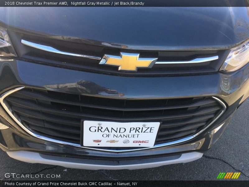 Nightfall Gray Metallic / Jet Black/Brandy 2018 Chevrolet Trax Premier AWD