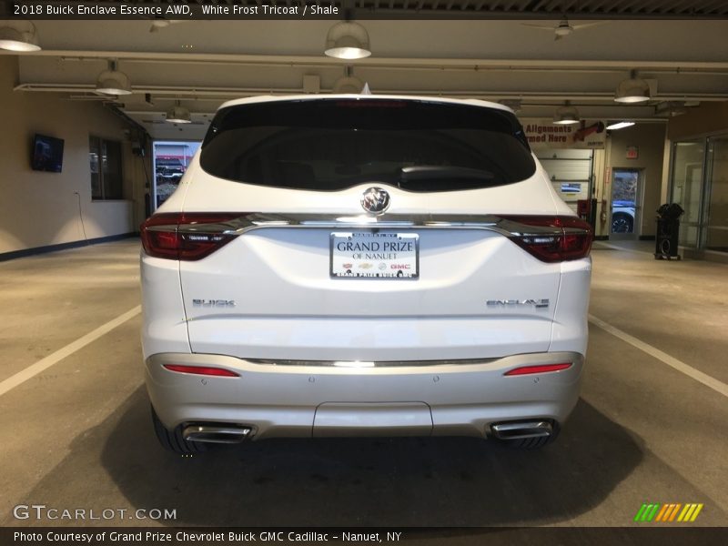 White Frost Tricoat / Shale 2018 Buick Enclave Essence AWD