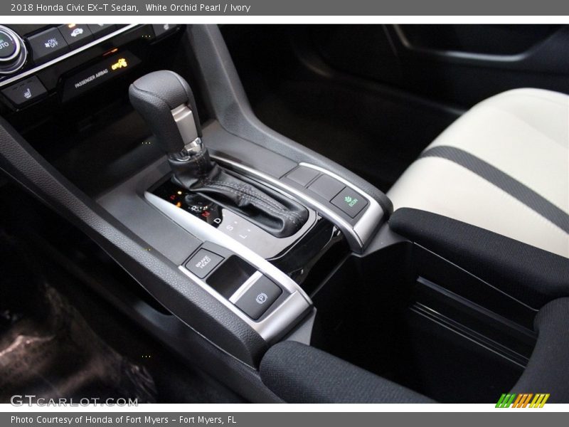 White Orchid Pearl / Ivory 2018 Honda Civic EX-T Sedan
