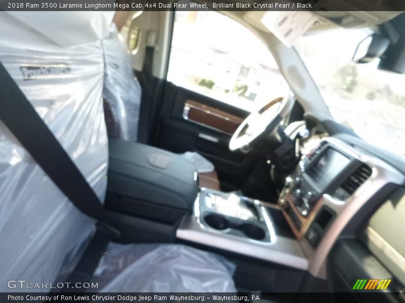 Brilliant Black Crystal Pearl / Black 2018 Ram 3500 Laramie Longhorn Mega Cab 4x4 Dual Rear Wheel