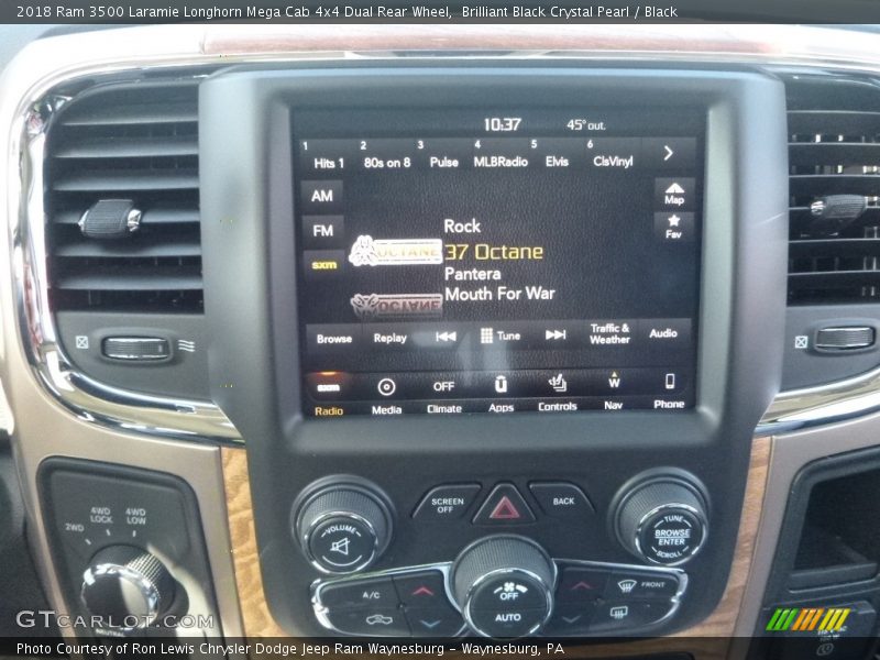 Brilliant Black Crystal Pearl / Black 2018 Ram 3500 Laramie Longhorn Mega Cab 4x4 Dual Rear Wheel