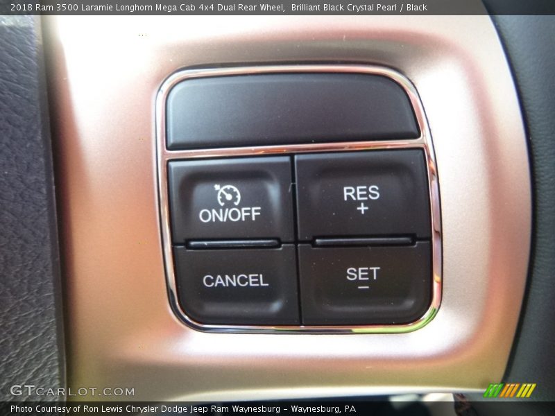 Brilliant Black Crystal Pearl / Black 2018 Ram 3500 Laramie Longhorn Mega Cab 4x4 Dual Rear Wheel