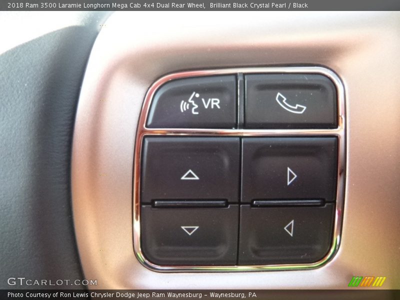 Brilliant Black Crystal Pearl / Black 2018 Ram 3500 Laramie Longhorn Mega Cab 4x4 Dual Rear Wheel